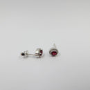 Orecchini Giorgio Visconti rubini, in oro bianco 18kt e giro di diamanti, 0.54ct di rubini - BB37759R
