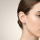 Orecchini punto luce Giorgio Visconti oro bianco 18 kt e diamanti, 0.18ct - BB39400A