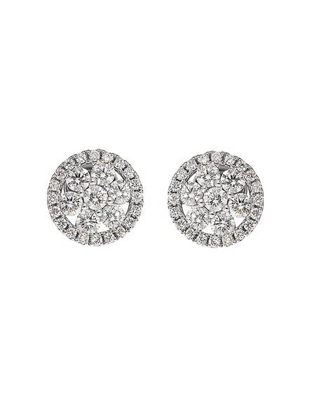 Orecchini Giorgio Visconti Fiore in oro bianco 18kt e diamanti, 0.64ct - BBX37565