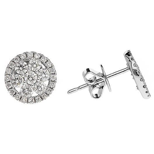 Orecchini Giorgio Visconti Fiore in oro bianco 18kt e diamanti, 0.64ct - BBX37565