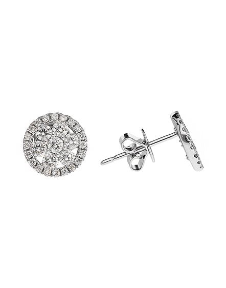 Orecchini Giorgio Visconti Fiore in oro bianco 18kt e diamanti, 0.64ct - BBX37565