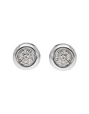 Orecchini Giorgio Visconti punto luce, in oro bianco 18kt e diamanti, 0.03ct - BBX37696