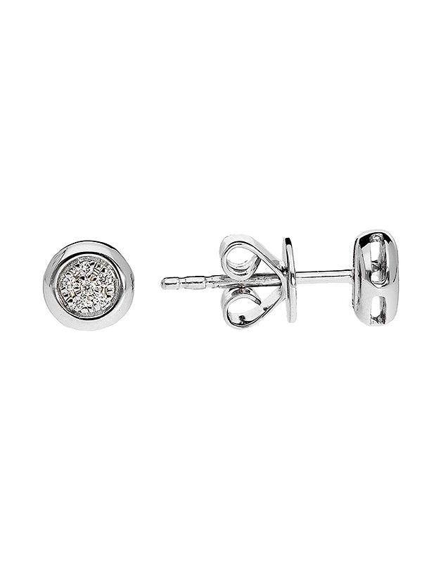 Orecchini Giorgio Visconti punto luce, in oro bianco 18kt e diamanti, 0.03ct - BBX37696