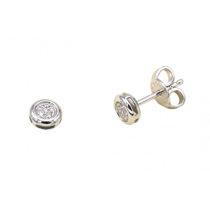 Orecchini Giorgio Visconti punto luce, in oro bianco 18kt e diamanti, 0.03ct - BBX37696