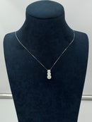 Diana - Collana trilogy in oro bianco 18kt e mosaico di diamanti a scalare - CL D. 36 BR