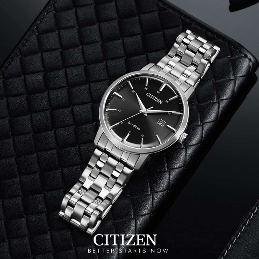 Citizen Classic, Happy Hours-Kollektion, schwarzes Zifferblatt, 40 mm – BM7460-88E