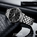 Citizen Classic, Happy Hours-Kollektion, schwarzes Zifferblatt, 40 mm – BM7460-88E