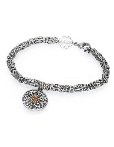 Bracciale De Nobili sole e luna, in argento e oro rosa 9kt - BR126