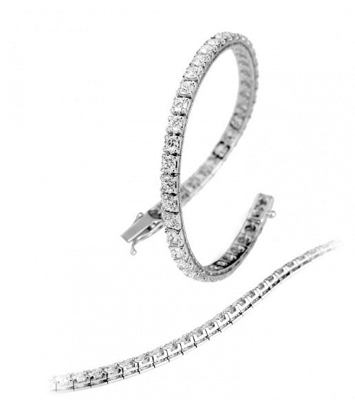 BRACCIALE TENNIS IN ORO BIANCO E DIAMANTI, 0.47ct - BR37544B