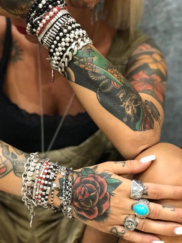 Bracciale Spadarella in argento con pietre ovali - SPBR545