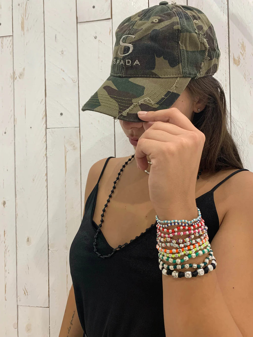 Bracciale Spadarella corda in argento e nylon, unisex, color verde gucci - SPBR636-verde gucci