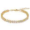 Bracciale Miluna, collezione Unica Neve Limited Edition, con topazi bianchi e argento dorato - BRD1196G