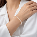 Nimei Bracciale di perle Akoya giapponesi Pura Special Selection 6-6,5 mm con chiusura in oro bianco 18 kt - 1NPS665_17NL573