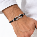 Bracciale Giovanni raspini in argento da uomo, jack infinito - 10387
