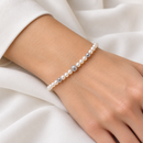 Pulsera Miluna de perlas Oriente con esferas en oro blanco de 18kt - PBR3715