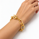 Bracciale Giovanni raspini in bronzo dorato catena yuma - N0043