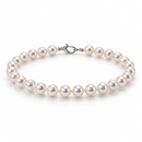 Nimei Bracciale di perle Akoya giapponesi Pura Special Selection 6-6,5 mm con chiusura in oro bianco 18 kt - 1NPS665_17NL573