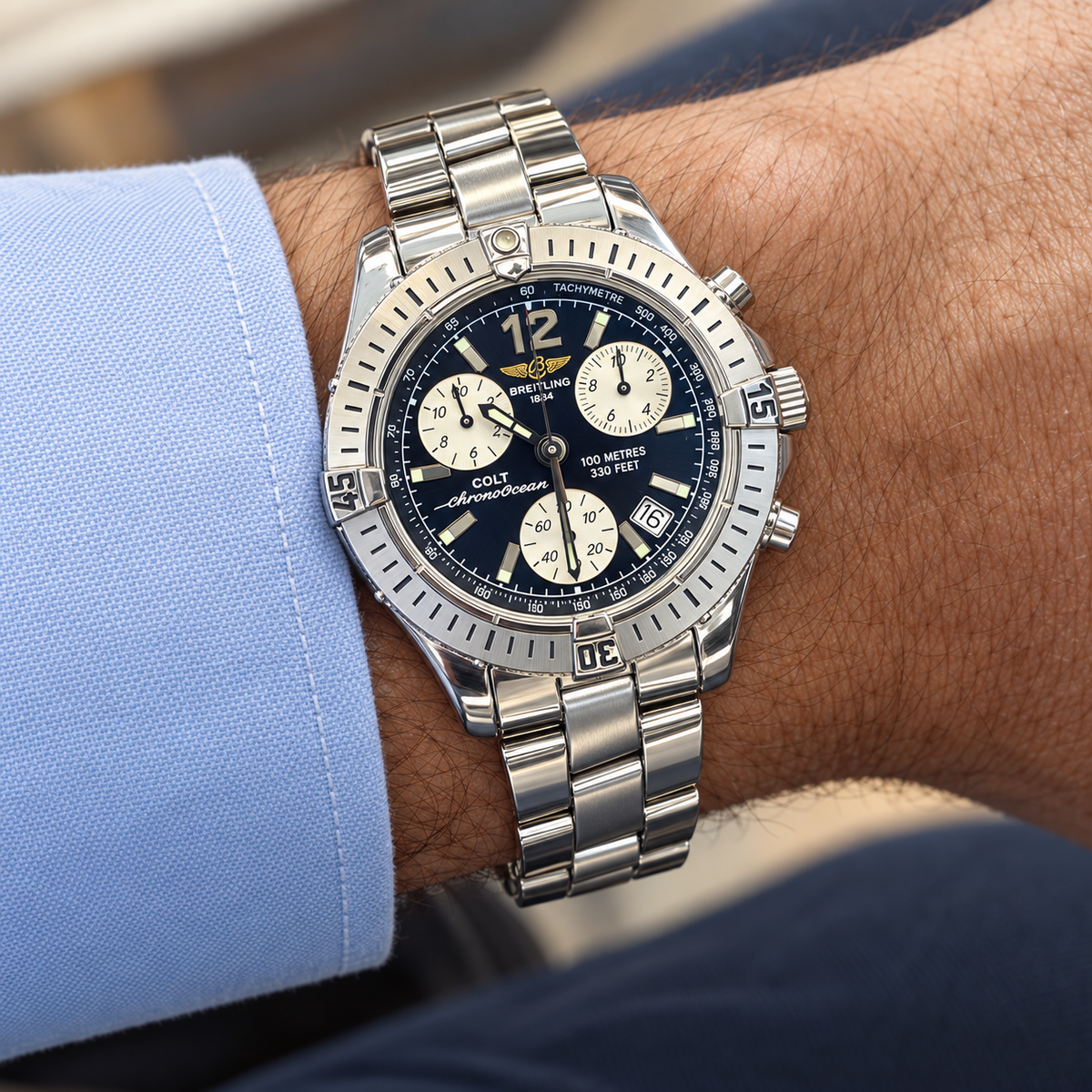 Orologio Breitling, quarzo quadrante dark blue, Colt Series - Chrono Colt Ocean NOS, 38mm - A53350