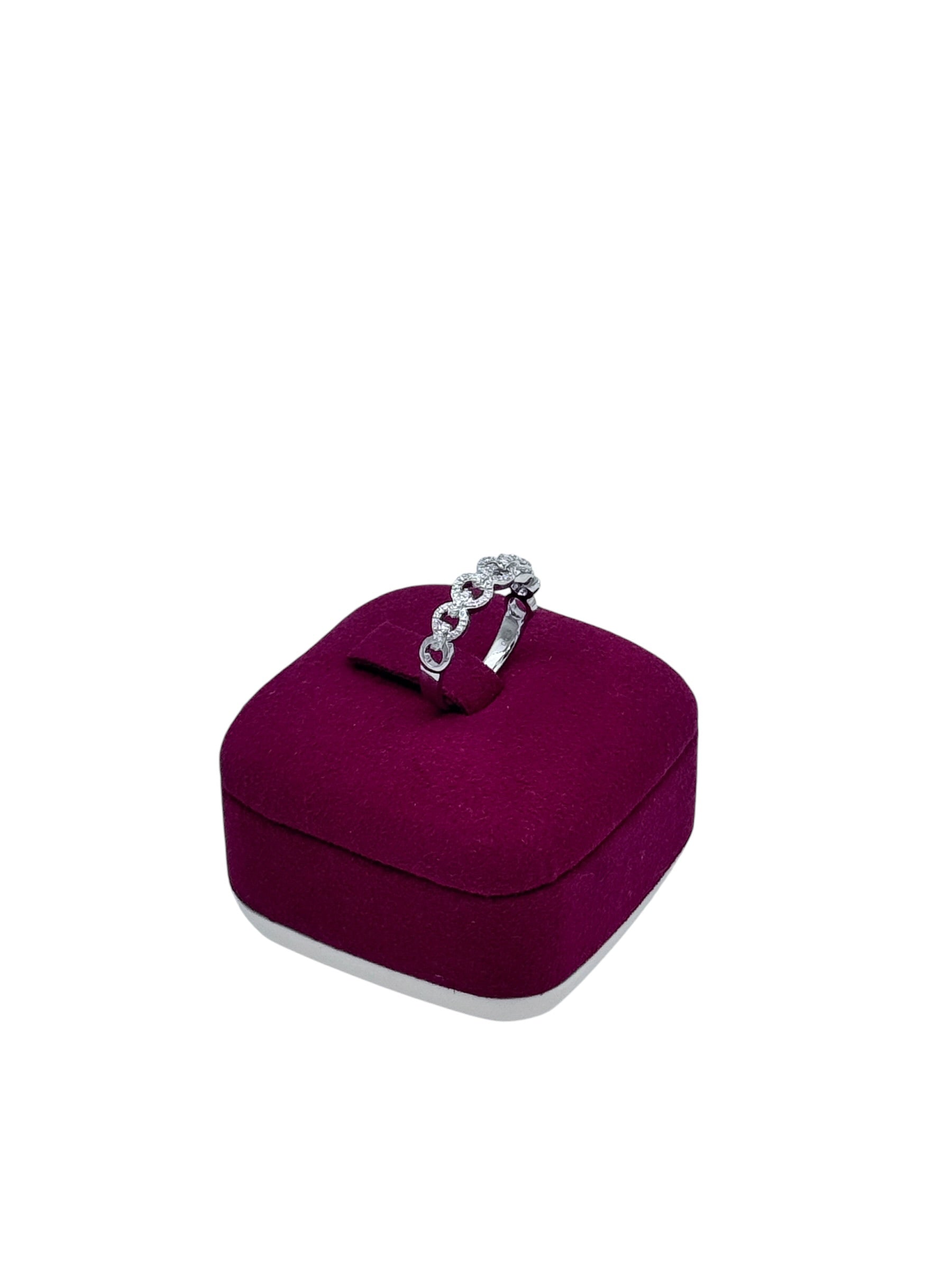 ANELLO a catena GIORGIO VISCONTI IN ORO BIANCO 18kt E DIAMANTI, 0.15ct - ABX17597