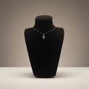 Collana Zancan con croce da uomo in oro bianco 18kt e diamanti, 0.25ct - EC913B