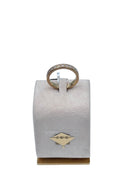 Anello Spadarella in argento dorato, unisex, fede con zirconi bianchi - AN760