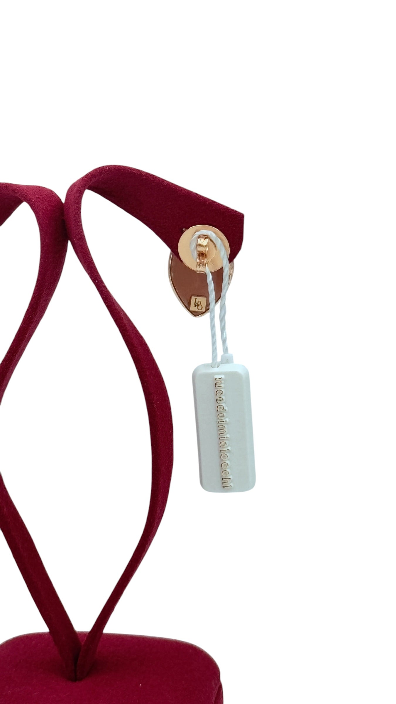 LUCEDEIMIEIOCCHI Monorecchino ovale cammeo naturale in argento dorato e calice di vino - LDMO 805 OR