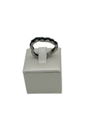 Anello Chimento da uomo in acciaio con resina nera - 82117801