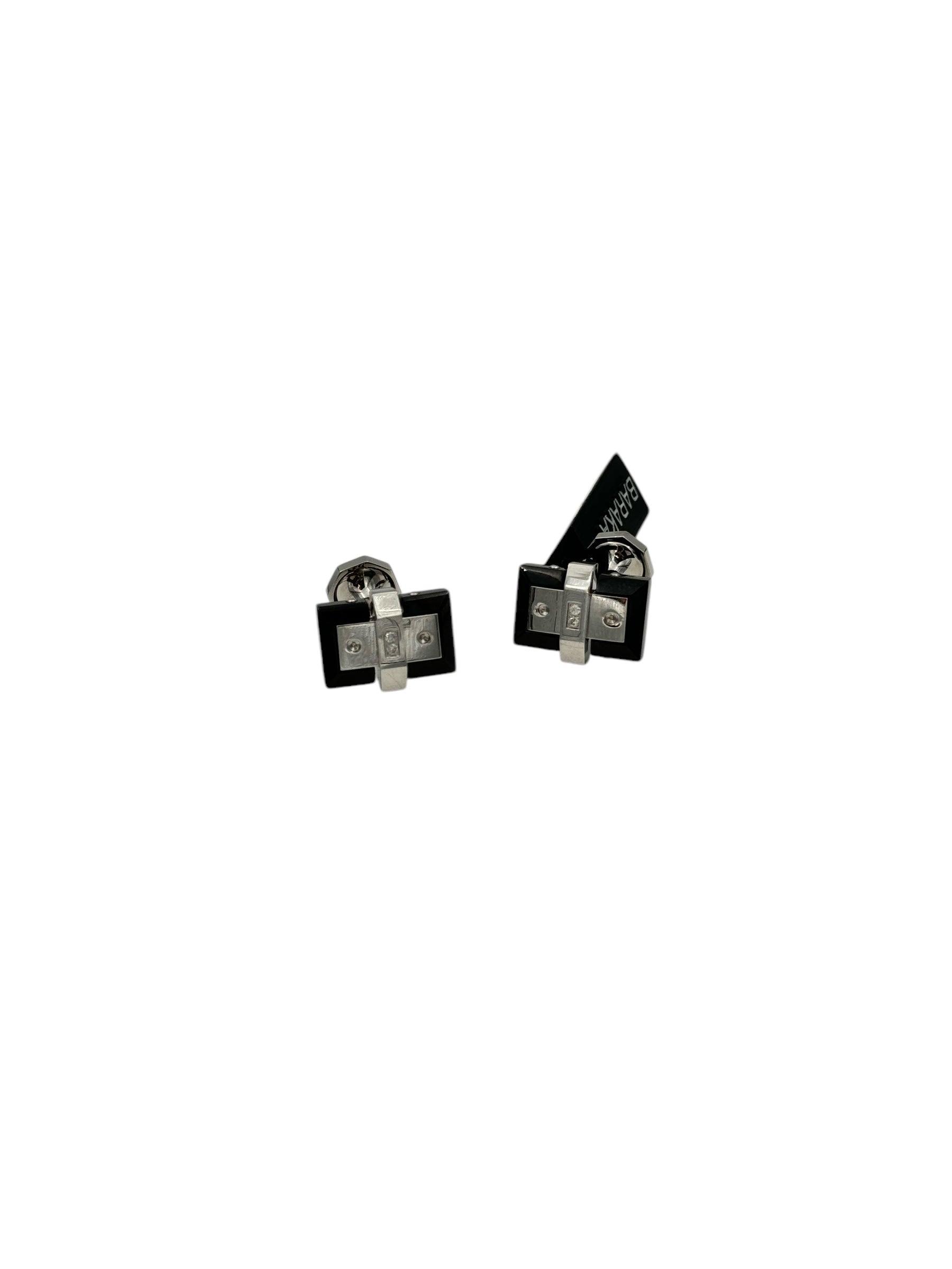 GEMELLI BARAKA IN ACCIAIO con diamanti neri - PS245042BNDB000004