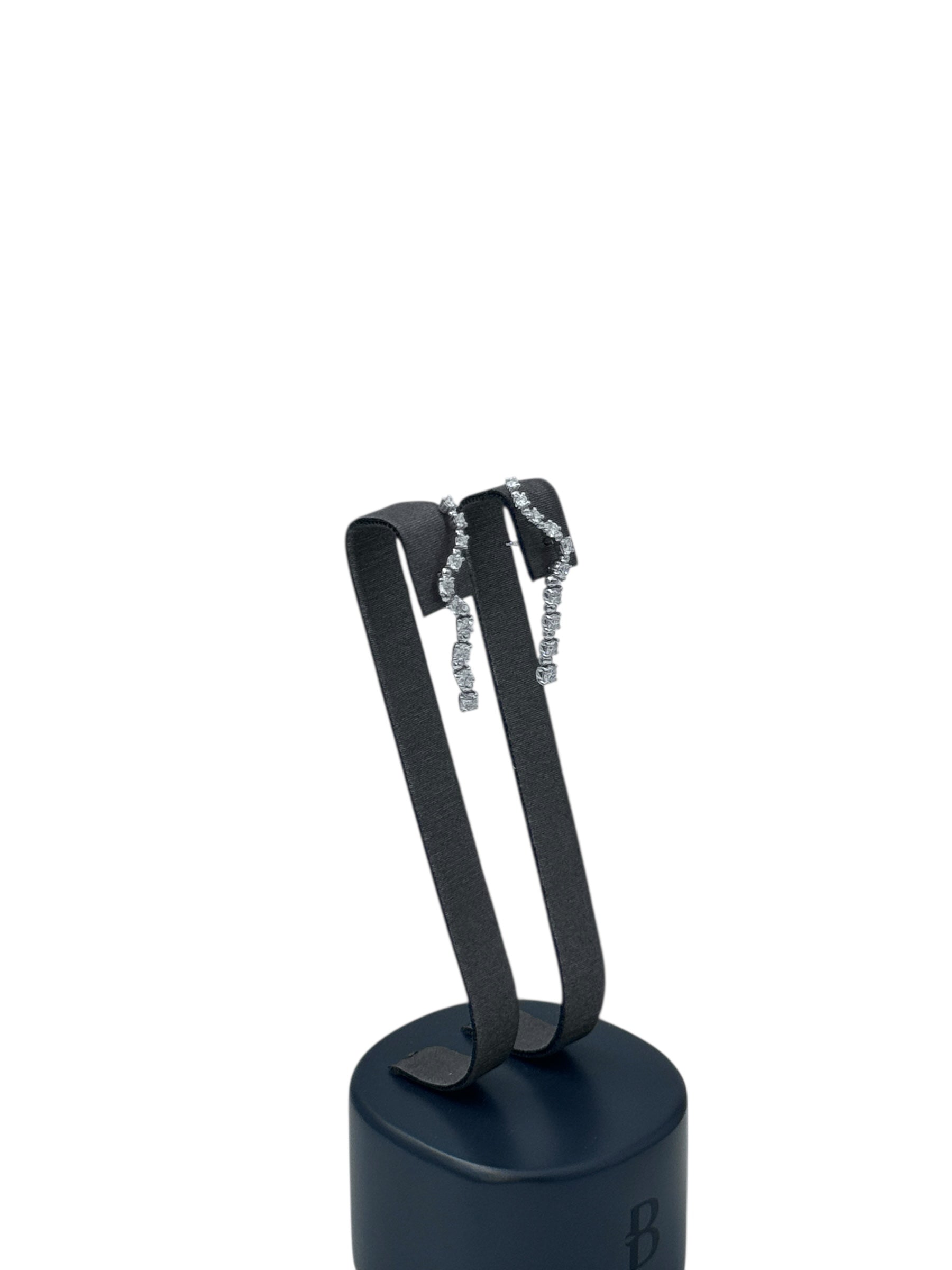 Orecchini Buonocore tennis in oro bianco 18kt e diamanti, 1.09ct - 1720O01DW