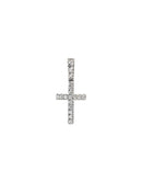 Ciondolo oro bianco croce e diamanti, 0.13ct - CB37877