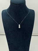 Diana - Collana trilogy in oro bianco 18kt e mosaico di diamanti a scalare - CL D. 36 BR