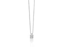 Collier Milluna punto luce con diamante a griffe regolari in oro bianco - CLD3993-018G7