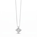 COLLIER MILUNA PUNTO LUCE CON DIAMANTE CENTRALE IN ORO BIANCO 18KT - CLD4104