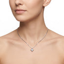 COLLIER MILUNA PUNTO LUCE CON DIAMANTE CENTRALE IN ORO BIANCO 18KT - CLD4104
