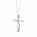 Miluna Weißgold-Halskette mit Kreuz und Diamant – CLD4230