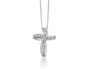 Collier Miluna en or blanc 18kt avec croix en diamants - CLD4296