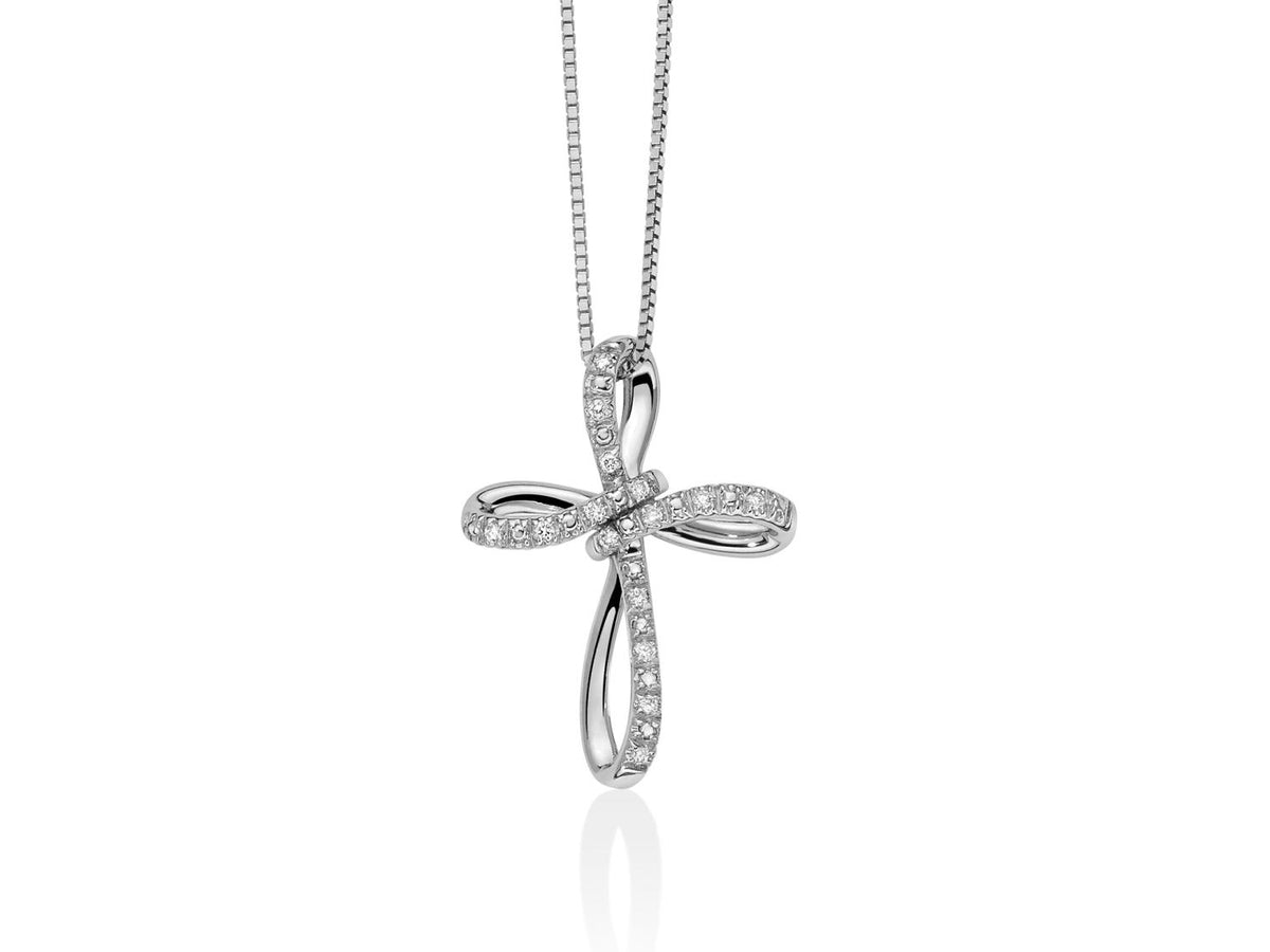 COLLAR CRUZ CON DIAMANTES MILUNA - CLD4424
