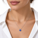 Miluna Collana con tanzanite a cuore 5x5 mm e diamanti in oro bianco 18 kt ct 0,105 - CLD4464