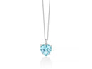 Miluna Collana con pendente Gemma del Cielo a cuore 8x8 mm e diamanti naturali in oro bianco 9 kt - CLD4694X
