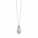 Collana Miluna con Gemma del Cielo e diamanti in oro bianco 375 - CLD4696X