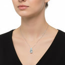 Collana Miluna con Gemma del Cielo e diamanti in oro bianco 375 - CLD4696X