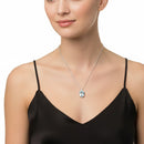 Girocollo MILUNA con Gemma del Cielo ovale e diamante in oro bianco 375 - CLD4698X