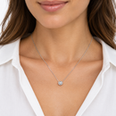 Miluna Collana punto luce in oro bianco 18 kt con diamante naturale ct 0,07 - CLD4791-007G7