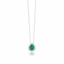 Collana Miluna con smeraldo a goccia, IN ORO BIANCO 18KT E DIAMANTI - CLD4905