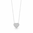 Collana Miluna in oro bianco 18kt con cuore medio di diamanti - CLD4919