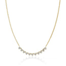 Collana Miluna, collezione Unica Neve Limited Edition, con topazi bianchi e argento dorato - CLD4921G