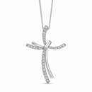 Collana Miluna con croce e diamanti, in oro bianco 18kt - CLD5131