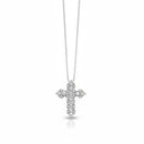 Collana Miluna "I Classici" – Croce in Oro Bianco 18kt con Diamanti - CLD5136