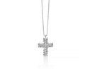 Girocollo Croce Miluna in oro bianco 18kt e diamanti - CLD5137