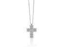 Collier Miluna croce in oro bianco 18kt e diamanti - CLD5247